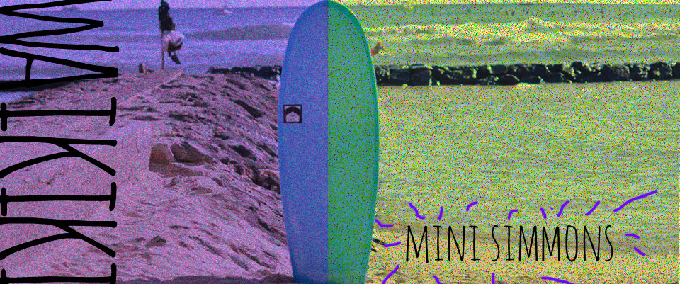 mini simmons tore surfboard